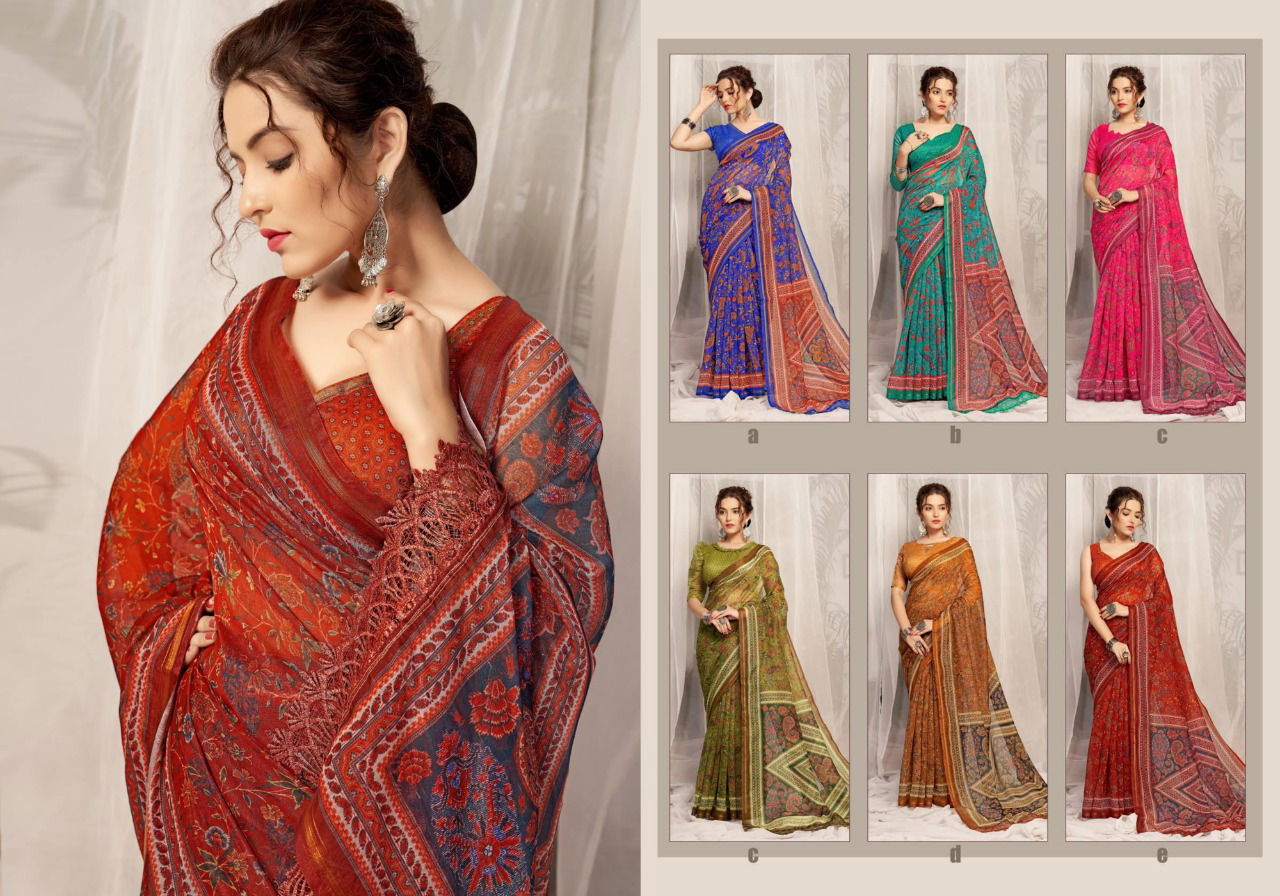 Ynf Novelty Digital Printed Designer Casual Wear Fancy Saree Collection